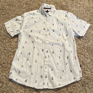 Denim & Flower - Men’s Nautical Cotton Button Down -Size S